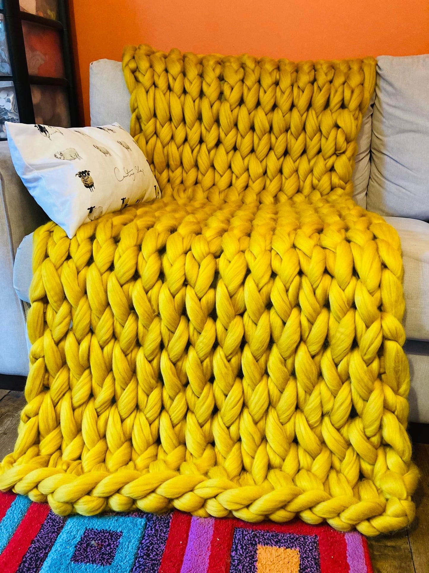 Large Arm Knitted Throw